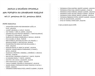 Božićna akcija u knjižari Citadela